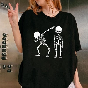 Funny Skeleton Halloween Shirt, Spooky Season Unisex Tee, Cute Halloween Outfit - Picture 1 of 7