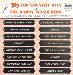 The Happy Wanderers - Today's 16 Top Country Hits With The Happy Wanderers (LP, - Picture 1 of 5