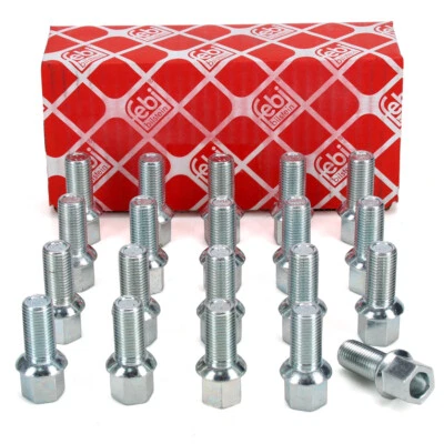 20x febi 09801 Radbolzen Radschrauben M14x1,5mm 27mm für AUDI SEAT SKODA VW - Bild 1 von 2