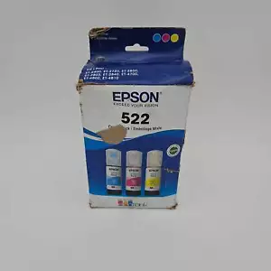 New Epson T522520-S 522 Multi-Color Toner 3-Pack EXP 04.2027 - Picture 1 of 5