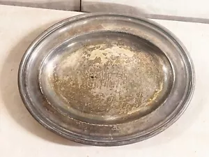 VINTAGE SILVER PLATE HEAVY WELL MADE MAPPIN & WEBB SERVING TRAY SMALL OVAL - Picture 1 of 7