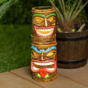 Alpine (SLL2610SLR-HH) Outdoor Solar Tiki Light, Statuary, Multicolor - Picture 1 of 7