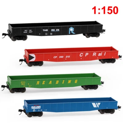 Evemodel N Scale 1:150 53ft Low-side Gondola Car Railway Wagon Model Trains - Image 1 of 4