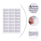  1000 Pcs Suffocation Warning Labels Kits Anti-Suffocation Self-adhesive