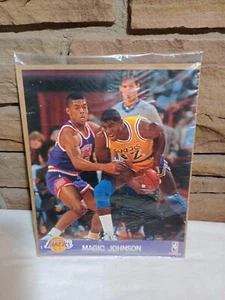 1990 Magic Johnson NBA Hoops Action Photo Jumbo 8 X 10–NEW & SEALED - Picture 1 of 6