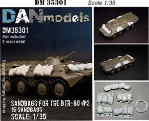Dan Models 35301 - 1/35 Sandsäcke für den BTR-80 — 15 Sandsäcke Maßstab Neu in Box - Bild 1 von 12