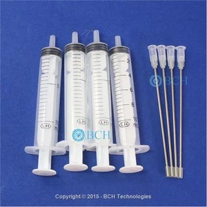 8 PIEZAS Herramienta de Recarga de Tinta 4 Jeringa de 10 ml + 4 Aguja Roma Extra Larga CISS CIS - Imagen 1 de 1