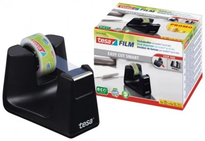 TESA SE tesafilm® Tischabroller Smart ecoLogo® + 1 Rolle tesafilm® Eco & Clear