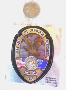 Calcomanía del departamento de policía de Henderson NV CITY OF HENDERSON NV JR. OFICIAL POLICÍA" - Imagen 1 de 2