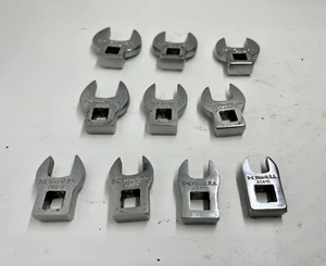 S-K 10 Pc 3/8" Drive Metric Open End Crows Foot Wrench Set, 10mm-19mm - Picture 1 of 2