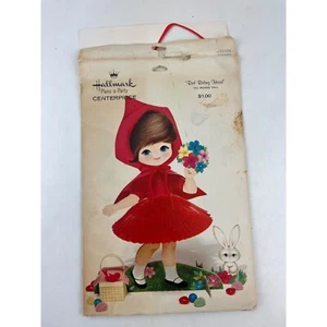 Vintage 1960s Hallmark Red Riding Hood Centerpiece Paper Honeycomb Table Decor - Picture 1 of 5