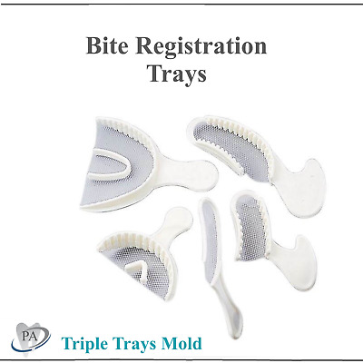 Dental Impression Bite Registration Triple Trays Mold (Choose Size & Quantity) • 13.95$
