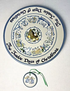 Louisville Gres Cerámica 13.75" LOS DOCE DÍAS DE NAVIDAD Plato y Orn. - Imagen 1 de 12
