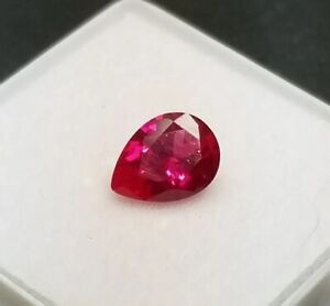 Natural Ruby Loose Gemstone 1.20Ct Untreated 8x6 mm Pear Cut GGL Lab Certified 7