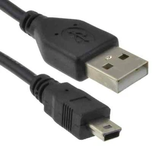 1.2m USB Mini 2.0 24AWG Hi-Speed A to mini-B 5 pin Cable Power & Data Lead - Picture 1 of 4