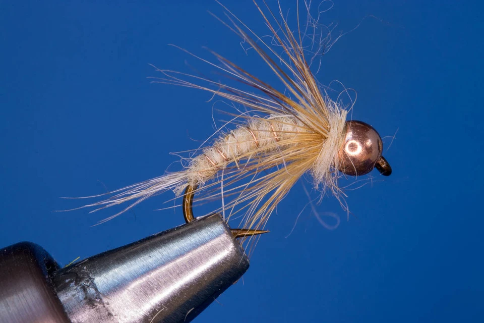 Fliegentom 3 Stück Uni-Nymphe Märzbraun (Tungsten/Messing) - Bild 1 von 1