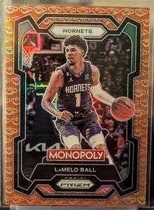 2023-24 LaMelo Ball Prizm Monopoly Orange Handshake Prizm Hornets - Bild 1 von 2