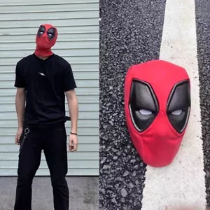 Deadpool 3 fumetti maschera cosplay casco viso intero adulto unisex oggetti di scena di Halloween - Foto 1 di 14