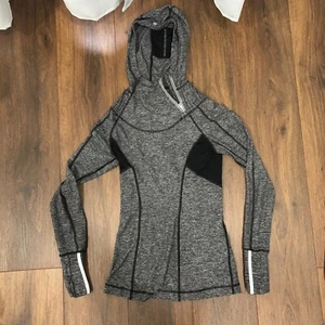 Pullover Lululemon Run Back On Track manga larga mujer talla 4 gris jaspeado negro - Imagen 1 de 6