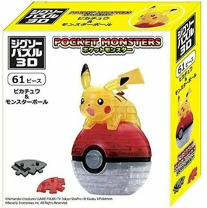 Pikachu & Pokeball Crystal 3D Puzzle - 61 Piece Jigsaw - Beverly - Pokemon Japan - Picture 1 of 4
