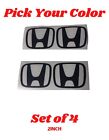 (4) 2 Inch wheel Center Cap decals stickers Honda Accord Civic Si HRV Element 