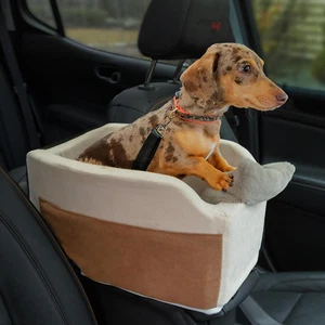 Console centrale seggiolino auto per cani - cinghie di sicurezza e guinzaglio - robusta pillola in schiuma e peluche - Foto 1 di 12