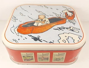 Boite en Métal Tintin Le Petit Vingtième Hergé Moulinsart 2016 Biscuits Delacre - Imagen 1 de 8