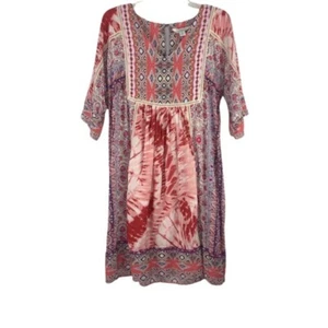 Mini Abito Donna Taglia XS Sundance Boho Festival Stampa Mista Tie Dye - Foto 1 di 7