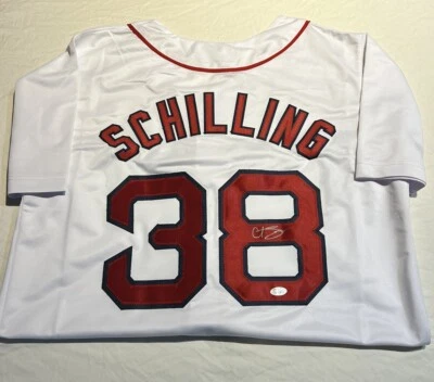 Curt Schilling signed Custom Jersey auto autograph certified size XL - Image 1 of 2