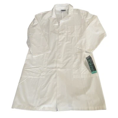 Cherokee Scrubs Lab Coat Adult Size Small White 40" Unisex Lab Coat 1346 NEW TAG - Image 1 of 4