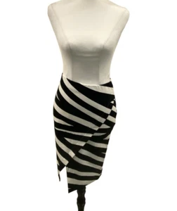 Witchery Stripe Asymmetric Skirt Size 6 - Picture 1 of 9