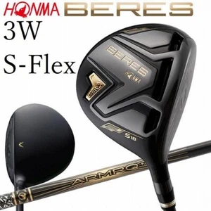 HONMA BERES Black Fairway wood 3W 15deg S-Flex ARMRQ MX Black With H/C - Picture 1 of 9