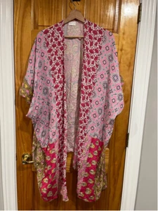 Spolverino donna Boho Anthropologie Elizabeth Gillett Pandora floreale - Foto 1 di 5