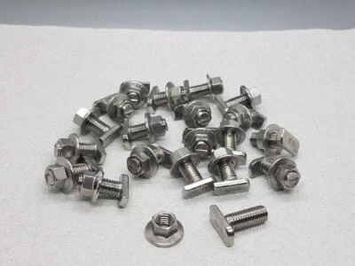 PACK DE 20 PERNOS DE TECHO PANEL SOLAR M10 X 25mm acero inoxidable con tuercas Foto 1 de 4