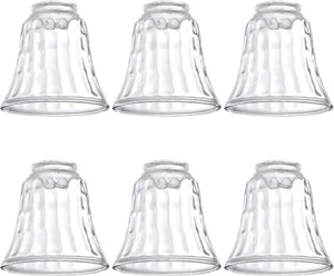 Elegant Beveled Glass Light Covers - 6 Pack for Ceiling Fans & Chandeliers - Picture 1 of 10
