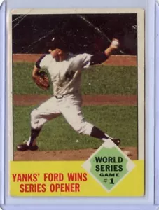 1963 Topps Whitey Ford New York Yankees WS1 #142 🚀😳💥 F/G - Picture 1 of 2