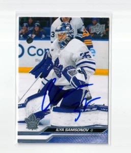 ILYA SAMSONOV autographed SIGNED '23/24 TORONTO MAPLE LEAFS "Upper Deck" card - Picture 1 of 1