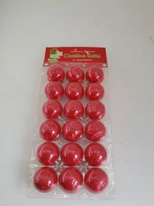 De colección Brillante Satén Seda Irrompible 18 Navidad Bola Roja Adornos NOS A2 - Imagen 1 de 8