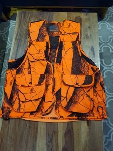 Game Winner Hunting Safety Orange Vest Realtree Camo Men's L Padded Shoulders - Picture 1 of 13
