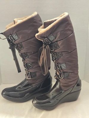 Botas altas para mujer Sperry Top Sider marrón con cordones talla 7,5 M cuero/tela... Foto 1 de 4