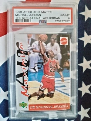 1999 Upper Deck Mattel Michael Jordan Sensational Air Jordan PSA 8 - Imagem 1 de 2