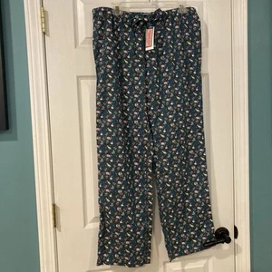 NUEVO CON ETIQUETAS Vineyard Vines Hombres Pequeño Navidad Pijama Pantalones Enebro Profundo Ballenas Árboles - Imagen 1 de 7