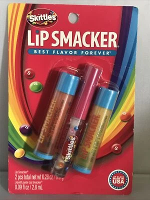 Lip Smacker Skittles Sweet For Candy Lip Collection 3 Pcs. Lip Gloss/Balm - Image 1 of 2