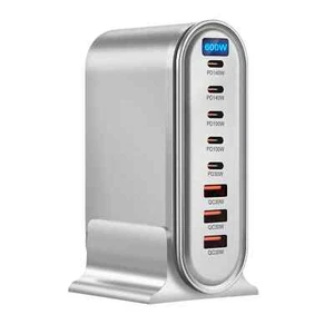 Caricabatteria 600W 8 Porte Multi USB C Tipo C PD 140W Stazione di Ricarica Rapida Adattatore - Foto 1 di 10