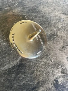 “Florida Farm Bureau Citrus” Spinning Top.  Today-Tomorrow-Yes-No.  Gold finish - Picture 1 of 4