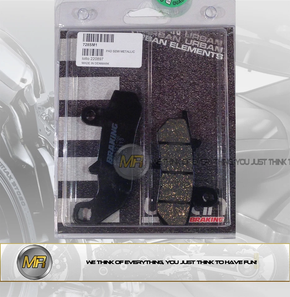 POUR SUZUKI DR RE 650 DE 1994 À 1995 PLAQUETTES DE FREIN ARRIERE BRAKING SEMI-ME - Photo 1/1