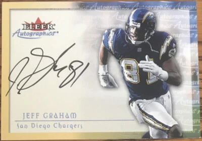 2002 Fleer Tradition Autographics Jeff Graham #61 San Diego Chargers - Image 1 of 2