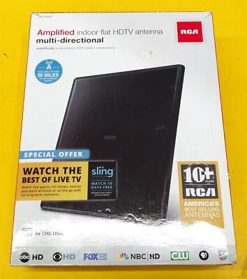 ⭐️⭐️⭐️⭐️⭐️ **SOLO ANTENA** RCA Antena Plana Multidireccional HDTV ANT1450BF  Foto 1 de 4