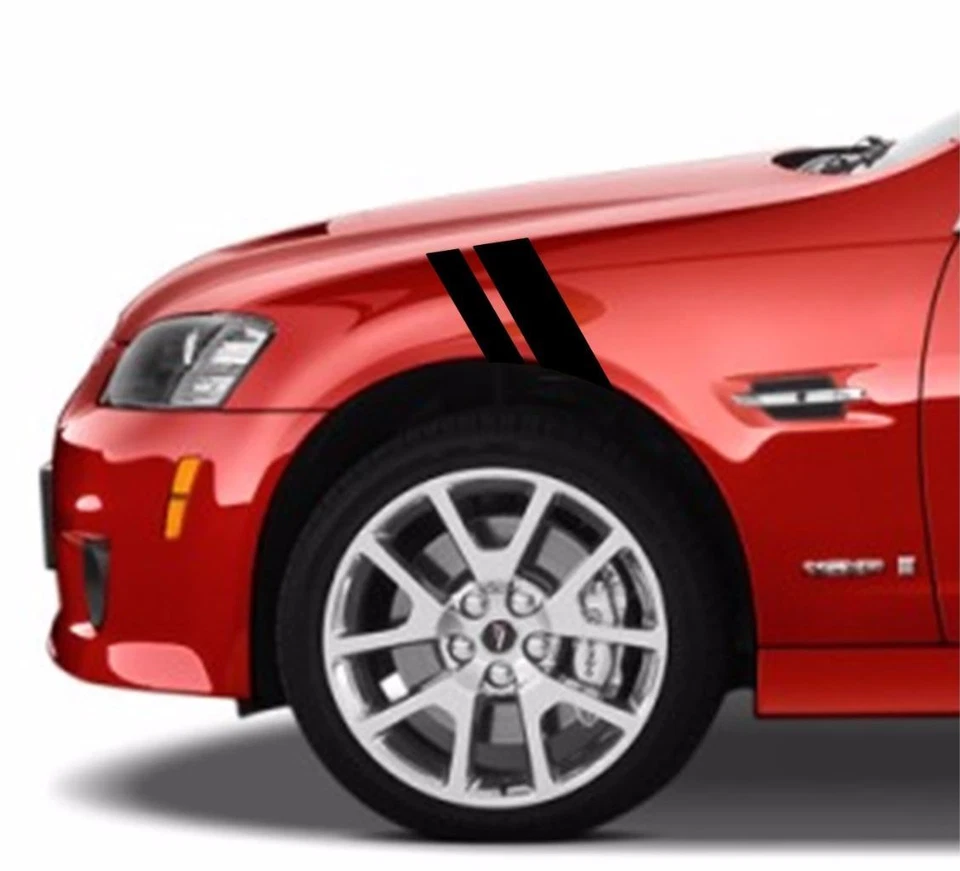 NUEVO Fender Hash Bar Vinilo RACING STRIPES 2" y 3" Calcomanías (Se adapta a Pontiac G6 y G8) Foto 1 de 4