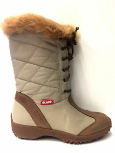SCARPE STIVALI STIVALE DOPOSCI DONNA OLANG MELISSA TEX 88 BEIGE PELLE AI NUOVO - Picture 1 of 5